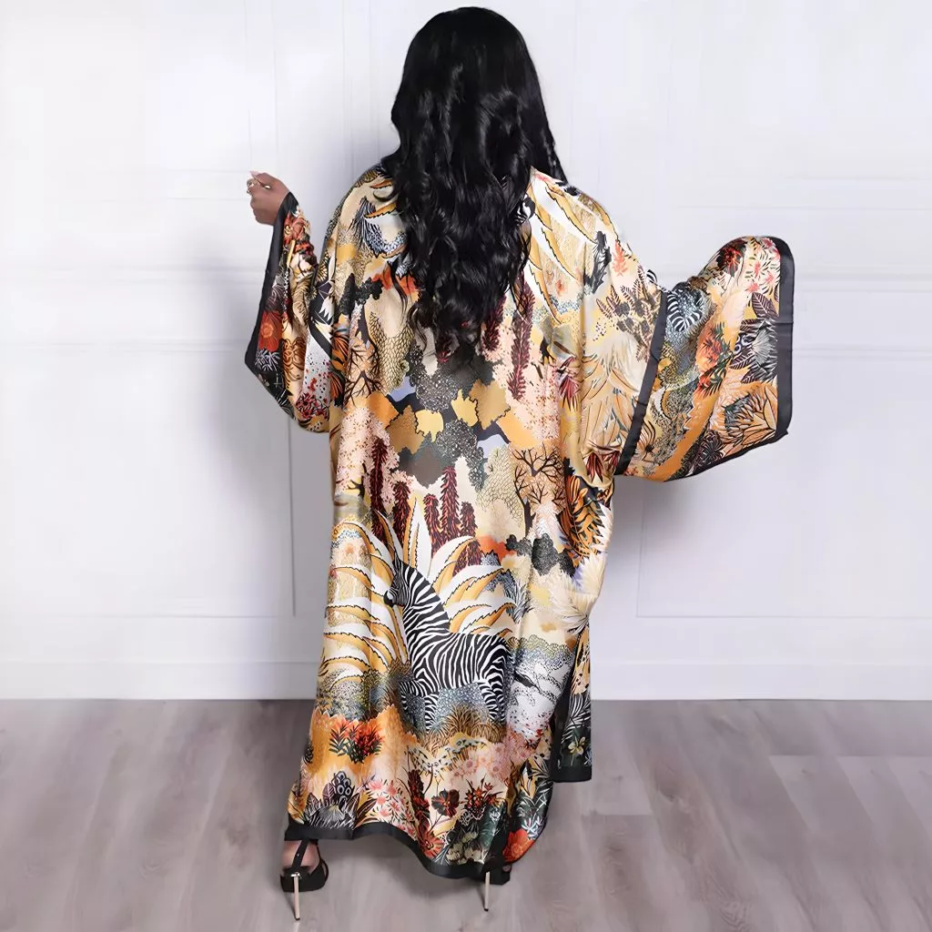 boho kimono, boho robe, bohemian kimono, long beach kimono