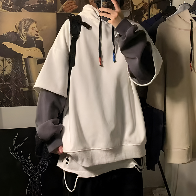 sweat à capuche homme, sweat oversize, sweat deux-en-un
