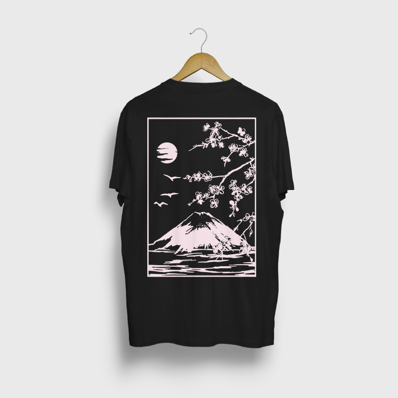 t-shirt, t-shirt en coton, t-shirt ample, t-shirt mont fuji