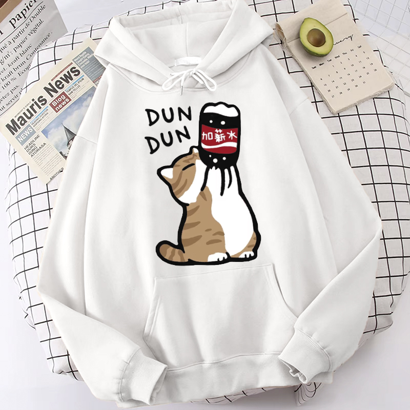 sweat à capuche homme, sweat à capuche avec imprimé chat