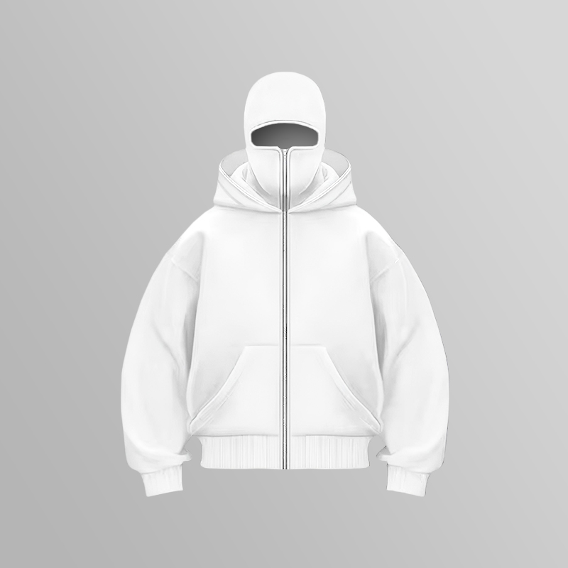 sweat à capuche zippé, sweat avec cagoule, sweat avec masque